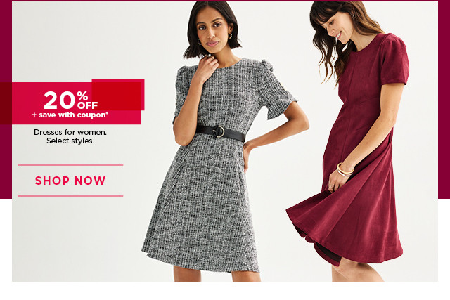 20% off plus save with coupon dresses for women. select styles. shop now. 