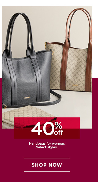 40% off handbags for women. select styles. shop now.