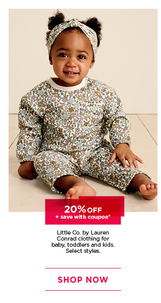 20% off plus save with coupon on little co by lauren conrad clothing for baby, toddlers and kids. select styles. shop now.