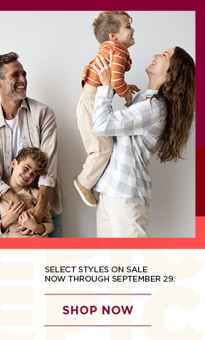 epic deals. select style on sale. shop now.