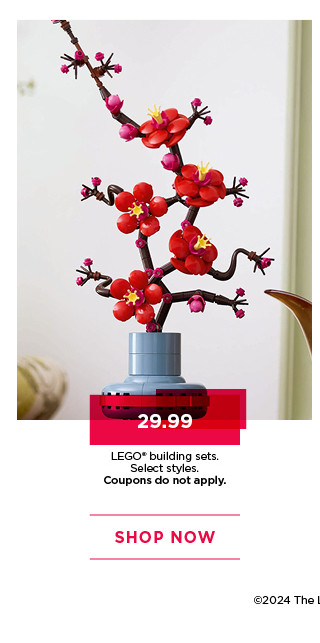 29.99 LEGO building sets. Select styles. Coupons do not apply. Shop now.