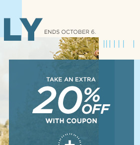 friends and family take an extra 20% off. shop now.