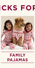 shop family pajamas.