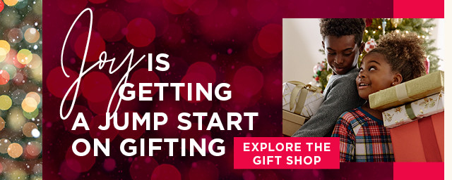 joy is getting a jump start on gifts. explore the gift shop.