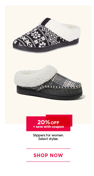 20% off plus save with coupon slippers for women. select styles. shop now.