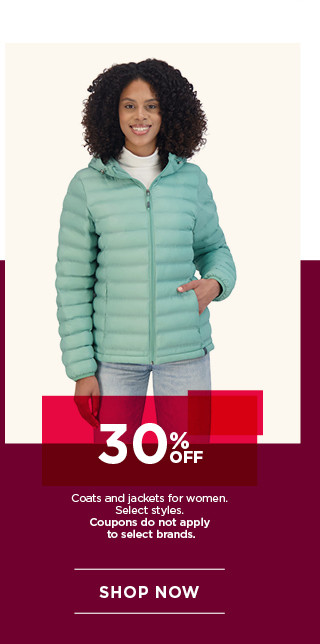 40% off coats and jackets for women. select styles. coupons do not apply to select brands. shop now. 