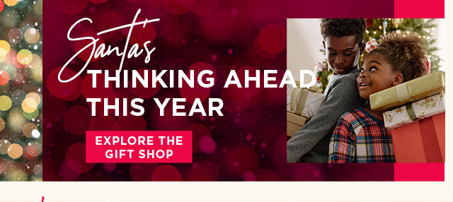 santas thinking ahead this year. explore the gift shop.