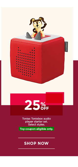 25% off Tonies Toniebox audio player starter set. Select styles. Shop now.