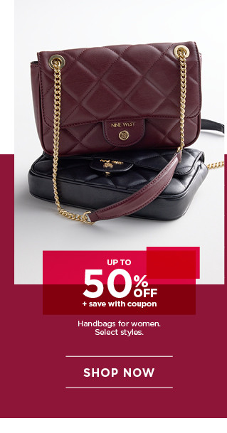 up to 50% off plus save with coupon on handbags for women. select styles. shop now.