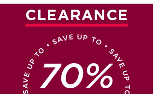 clearance save up to 70%.