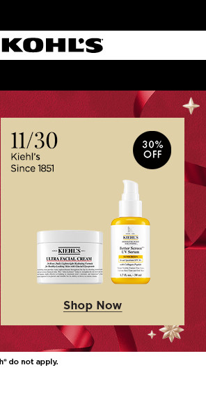 30% off kiehl's since 1851. shop now.