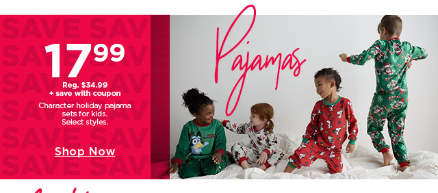 17.99 plus save with coupon character holiday pajama sets for kids. Select styles. Shop now.