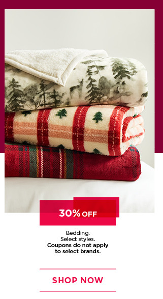 30% off bedding. Select styles. Coupons do not apply to select brands. Shop now.