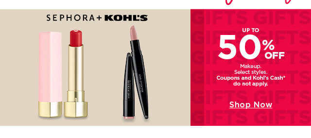 up to 50% off makeup. shop now.