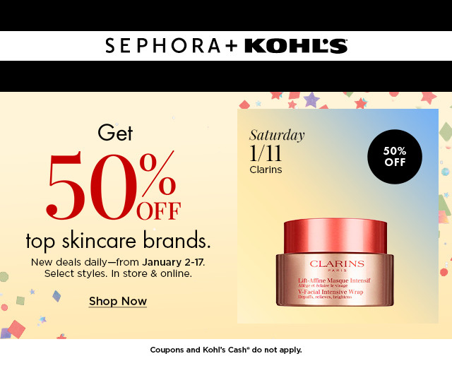 get 50% off Clarins