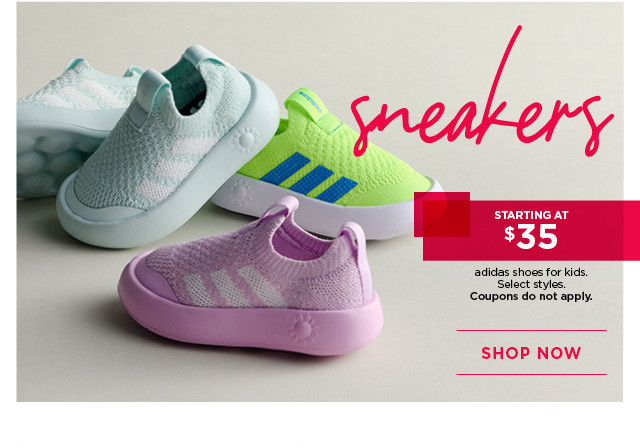 starting at $34.99 adidas shoes for kids. select styles. coupons do not apply. shop now. 