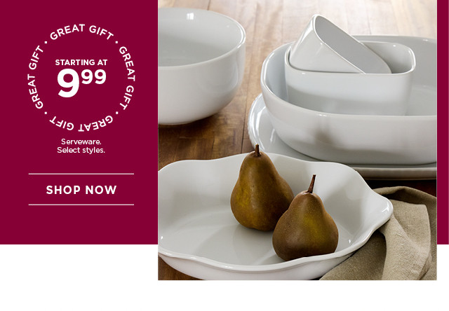 starting at 9.99 serveware