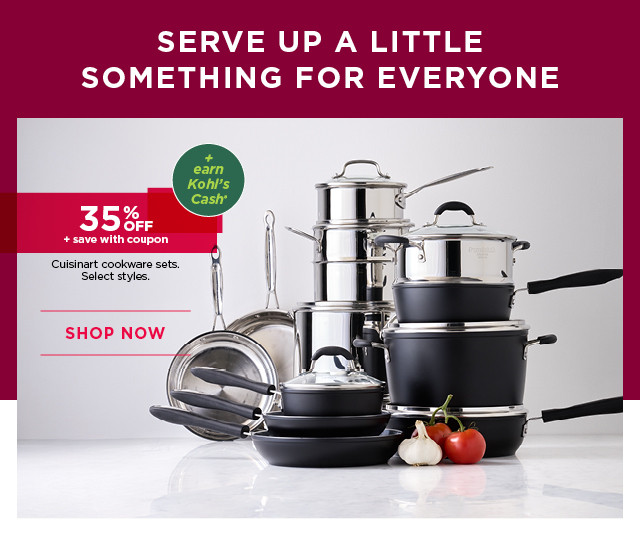 35% off cuisinart cookware sets