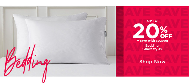 up to 20% off bedding