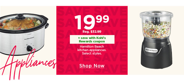 19.99 hamilton beach kitchen appliances