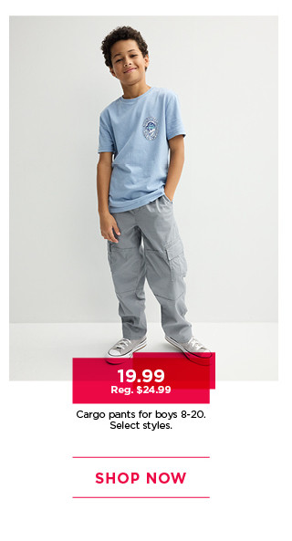 19.99 cargo pants for boys 