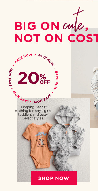 20% off jumping beans clothing