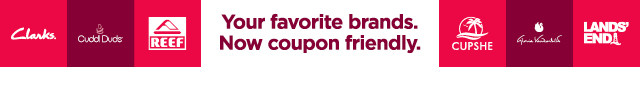 your favorite brands. now coupon friendly. 