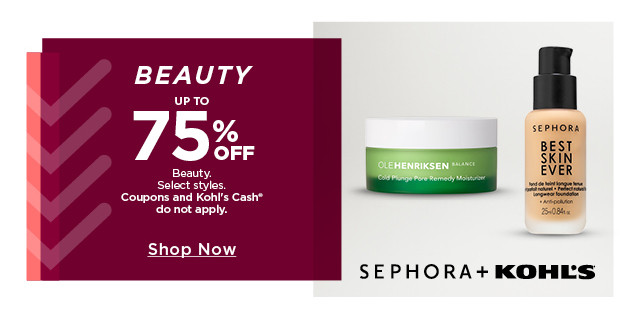 up to 75% off beauty