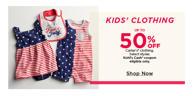 up to 50% off carter's clothing