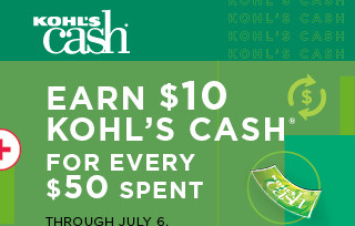 earn $10 kohls cash for every $50 spent