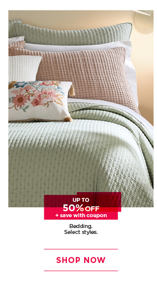 up to 50% off bedding