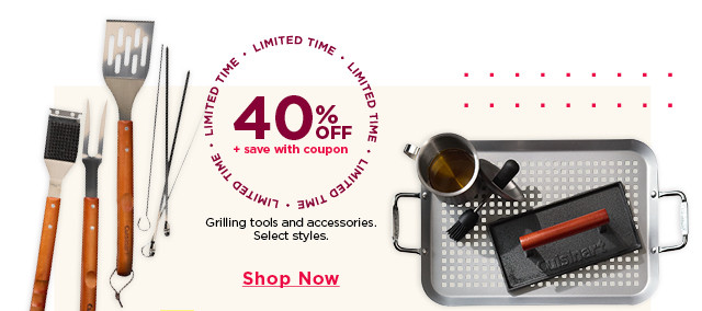 40% off grilling tools and accessories