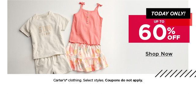 up to 60% off carter's clothing