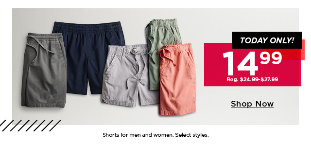 $14.99 shorts for men and women. 