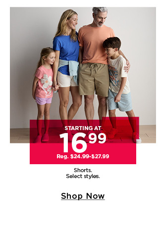 starting at $6.29 shorts. 