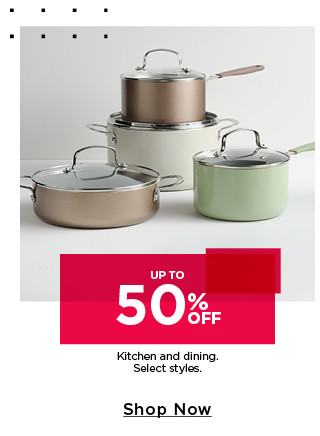up to 50% off kitchen and dining