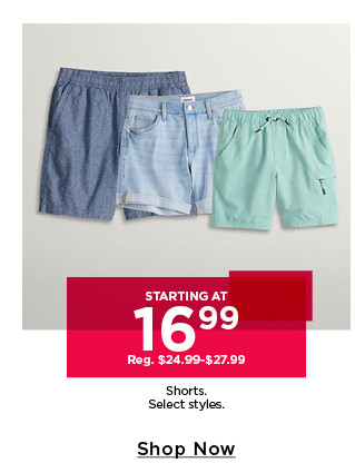 starting at $6.29 shorts