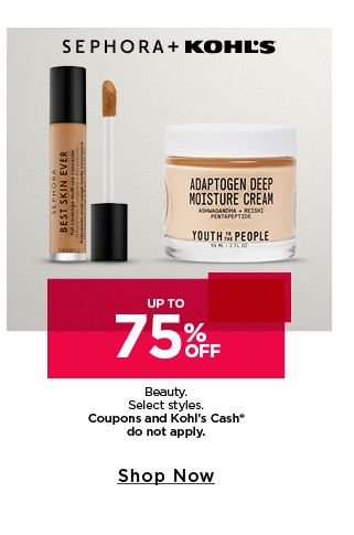 up to 75% off beauty
