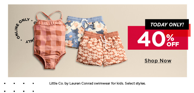40% off little co by lauren conrad swimwear for kids
