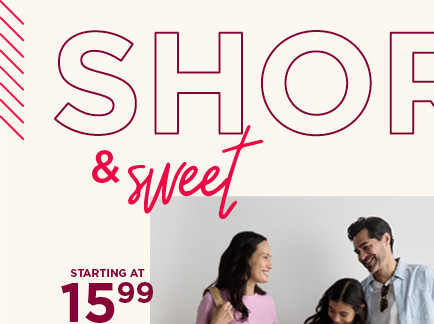 starting at $15.99 shorts. plus save with coupon. 