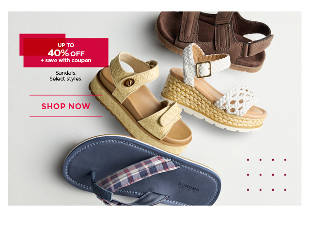 up to 40% off sandals