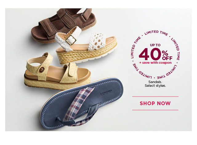 up to 40% off sandals