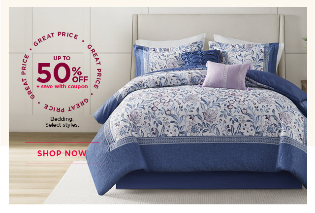 up to 50% off bedding