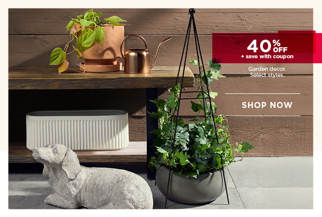 40% off garden decor