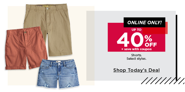 up to 40% off shorts. 