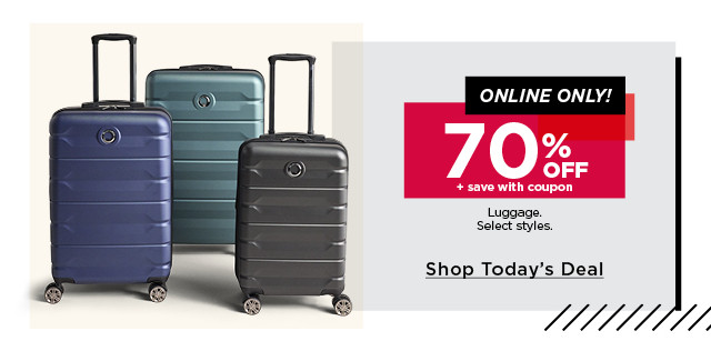 70% off luggage