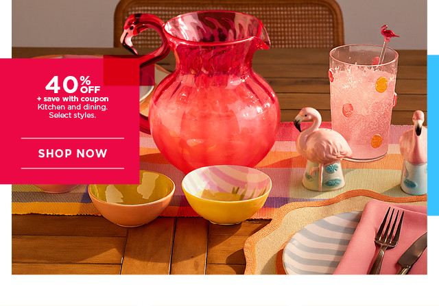 40% off kitchen and dining
