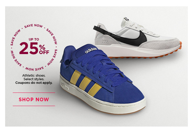up to 25% off athletic shoes