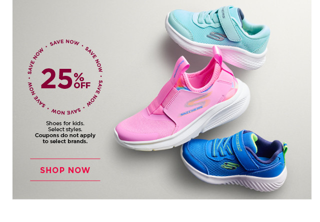 25% off shoes for kids