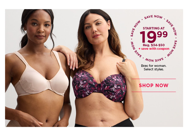starting at $19.99 bras for women. plus save with coupon. 